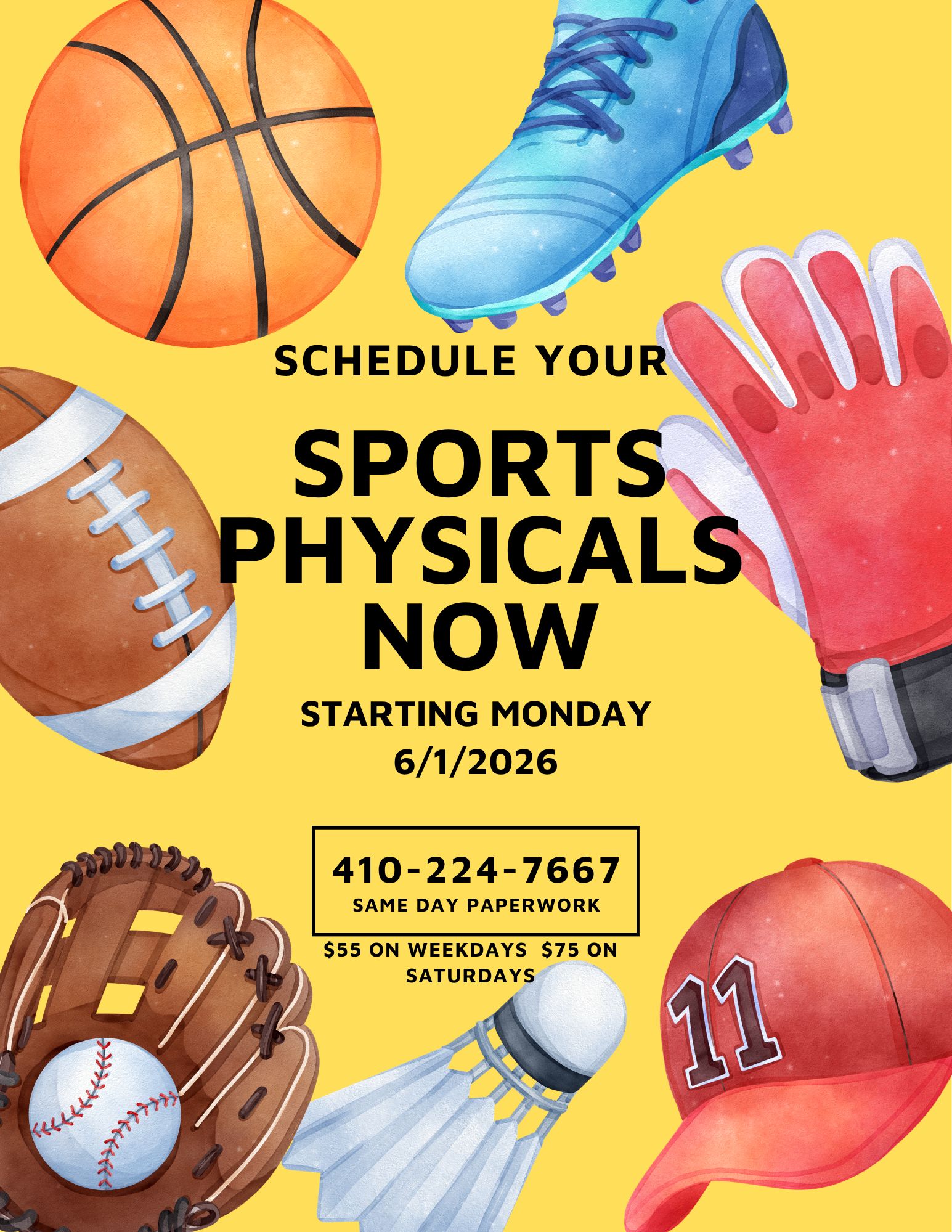 SPORTS PHYSICALS