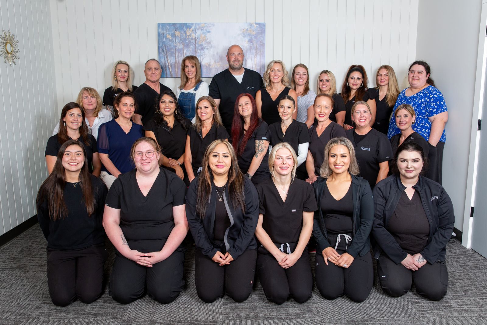 A group photo of all staff members