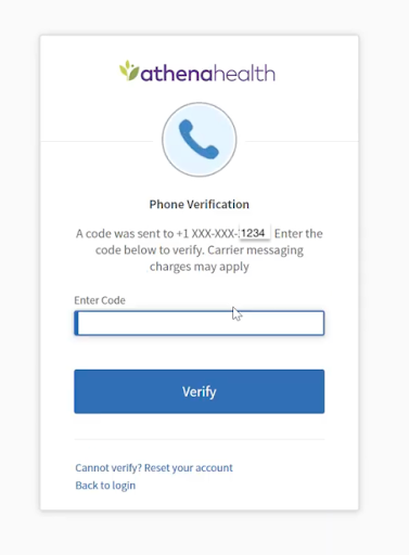 Athena Health Enter Code