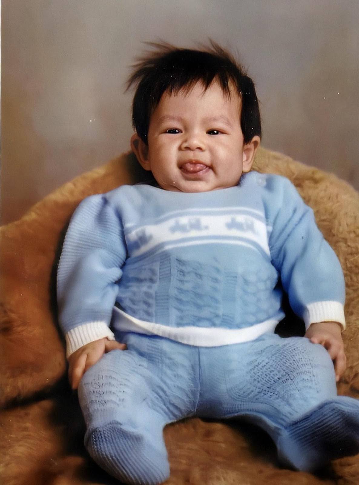 Oliver Reyes as a baby