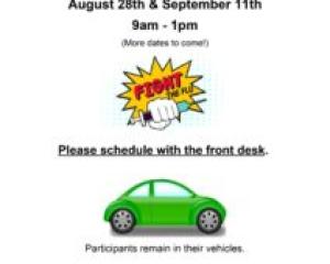 Saturday – Drive thru Flu shot