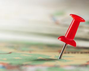 A pin on a map