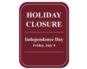 Holiday Closure