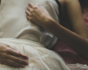 Crop woman white dress resting