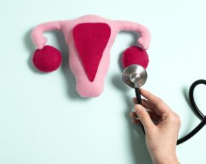 Top view hand holding stethoscope