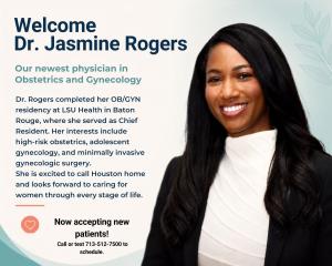 Welcome Dr. Jasmine Rogers
