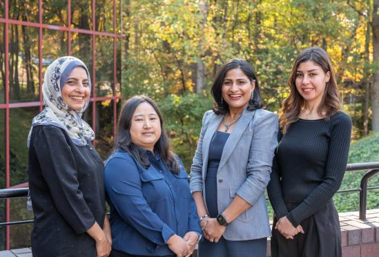 A group photo of the providers outside