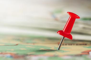 A pin on a map
