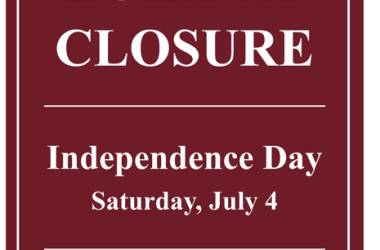 Holiday Closure: Independence Day